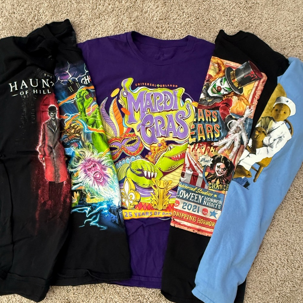 Halloween and Mardis Gras Universal Studios Shirts